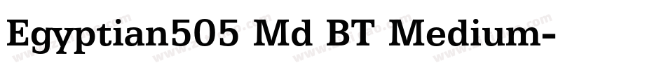 Egyptian505 Md BT Medium字体转换